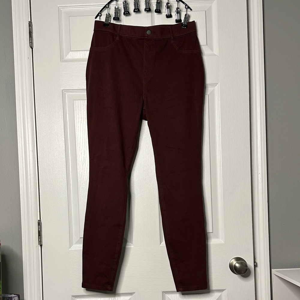 Time and Tru Women's Dark Red Chinos
